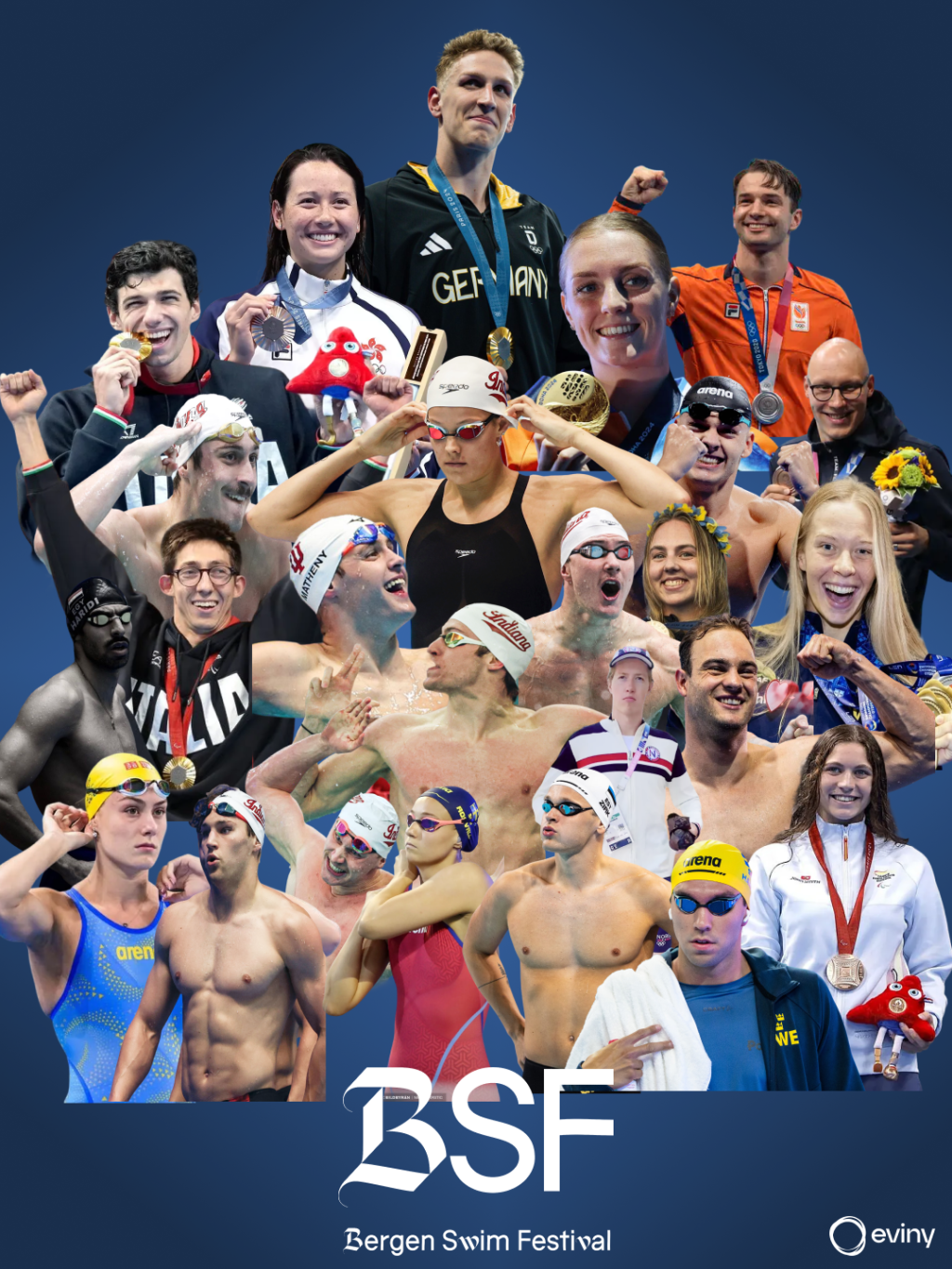 Utøverne på Bergen Swim Festival 2026.